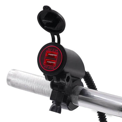 4.2A Dual USB Mobile Phone Motorcycle Car  Charger - www.Shopthatapp.com