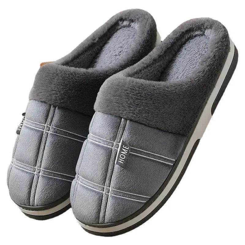 Winter Warm Slugged Bottom Plush Slippers - www.Shopthatapp.com