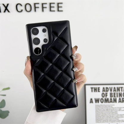 Diamond Plaid Samsung leather Phone case