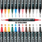 Acrylic Marker Pen Double-headed Stackable Water-based Paint Brush Paint Marker and Highlighter - www.Shopthatapp.com