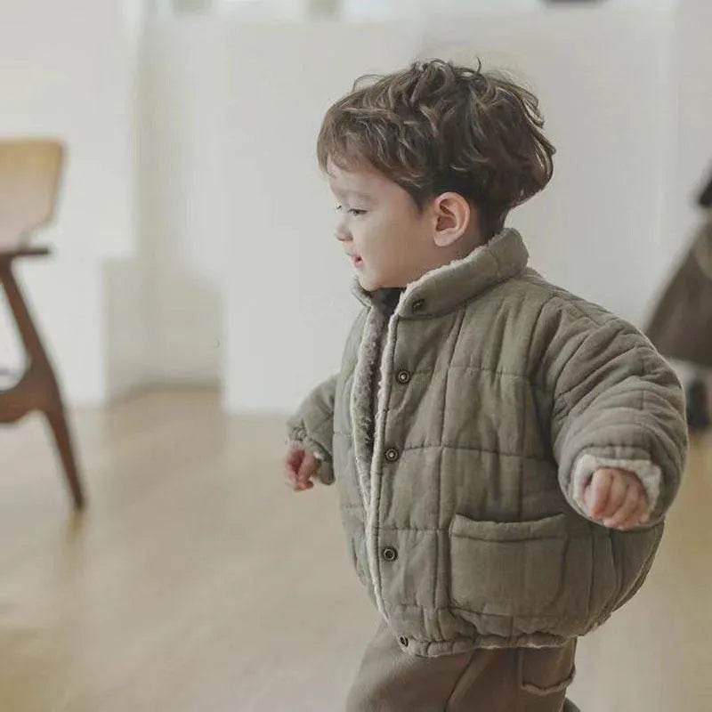 Winter Infant Fleece-lined Long Sleeve Cotton Coat - www.Shopthatapp.com