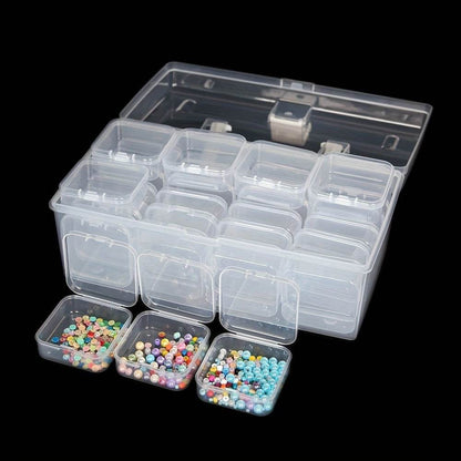 32-grid Transparent Plastic Storage Box Large Capacity Portable - www.Shopthatapp.com