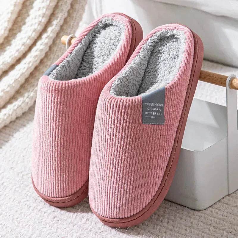 Winter Non-slip Plus Velvet Cotton Slippers - www.Shopthatapp.com