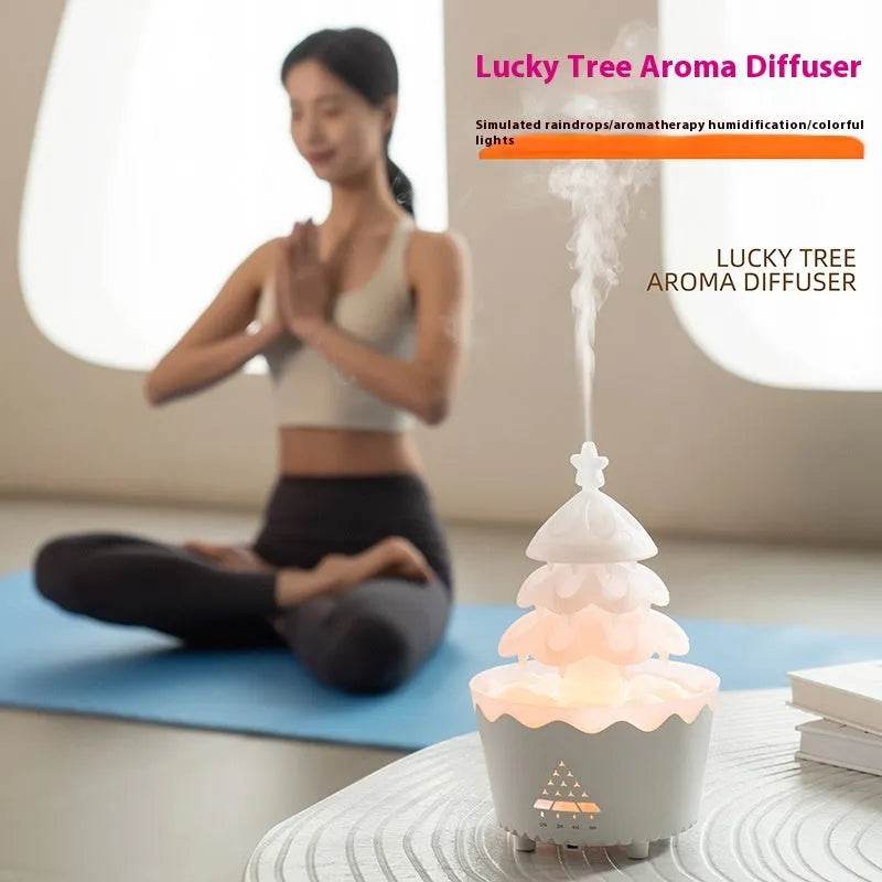 2024 New Design Essential Oil Aroma Diffuser Household Mute Small Remote Control Humidifier Suitable For Home Christmas Gift - www.Shopthatapp.com