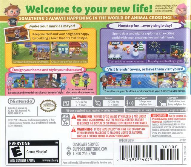 Welcome to Animal Crossing - New Leaf (usagé) - www.Shopthatapp.com