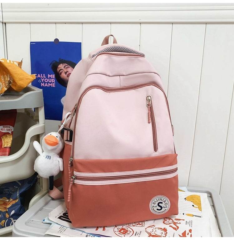 Retro Contrast Color Casual Backpack For Women - www.Shopthatapp.com