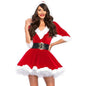 Women Christmas Dress Sexy Santa Claus Hoodie Cosplay Costumes Women Evening Party Clothes Winter Warm Dresses - www.Shopthatapp.com