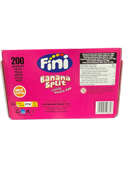 Fini Banana Split Bubble Gum 200 Individually Wrapped Pieces - U.K Edition - www.Shopthatapp.com