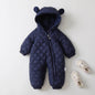 Hooded Fleece-lined Thick Baby Winter Romper Puffer Overall Jumpsuit - www.Shopthatapp.com