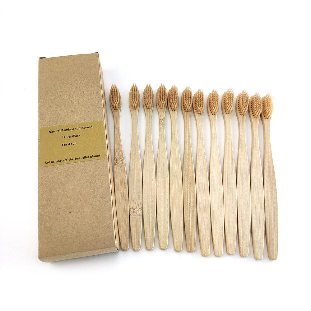 Eco friendly 12 Bamboo toothbrushes - www.Shopthatapp.com