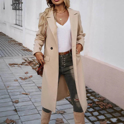 Winter Classy Lapel Trench Coat for women - www.Shopthatapp.com