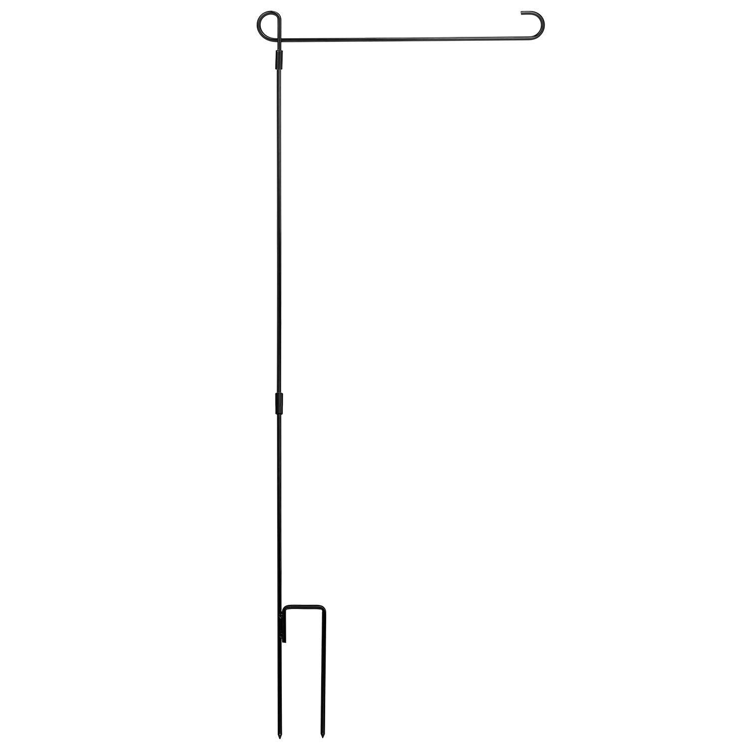 1Pc Garden Flag Stand Flagpole Weatherproof Wrought Iron Coated Yard Flag Holder For Yard Flag Party Banner Fits 11.8x17.7in Flag For Christmas Halloween Outdoor Decoration - www.Shopthatapp.com