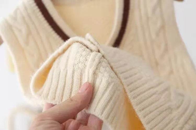 Children Knitted Chunky Sweater Outwear Vest kids - www.Shopthatapp.com