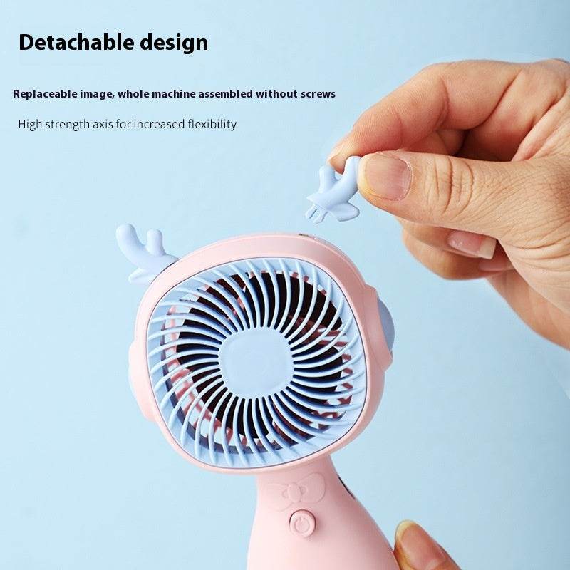 Small Handheld Fan Desktop Cartoon Mini Electric Usb Student Portable Gift - www.Shopthatapp.com