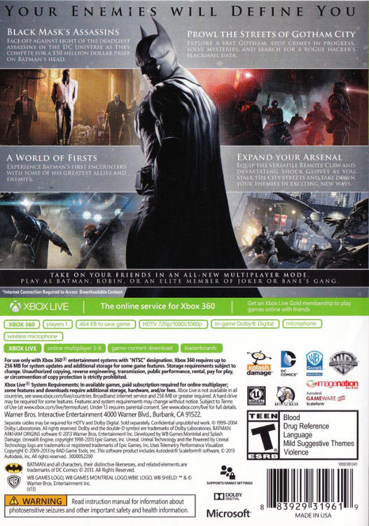 Batman Arkham Origins (usagé) - www.Shopthatapp.com