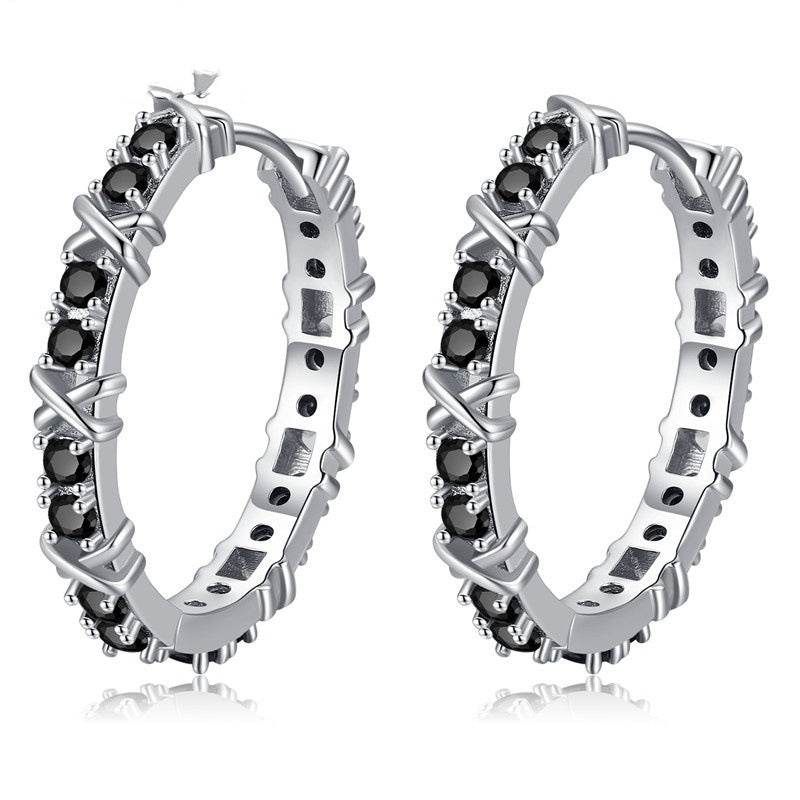 Fashion Simple Zircon Women's Copper Earrings - www.Shopthatapp.com