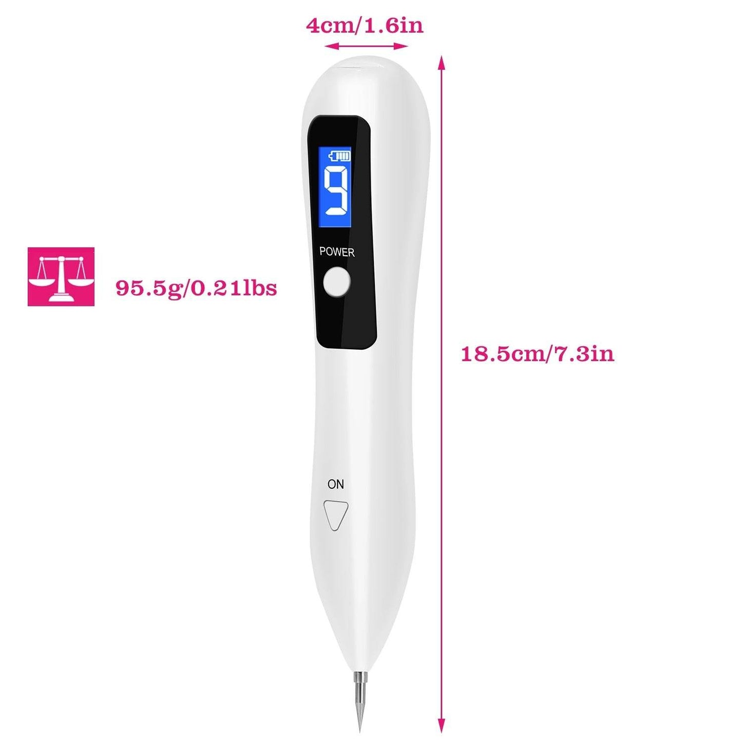 Skin Tag Repair Kit Portable Beauty Equipment Multi-Level With Home Usage USB Charging LCD Level Adjustable 6 Replaceable Needles - www.Shopthatapp.com