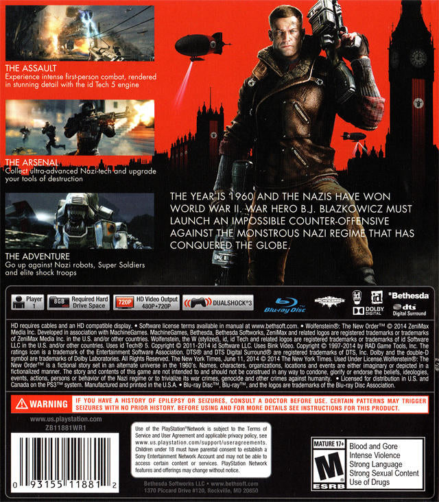 Wolfenstein: The New Order (usagé) - www.Shopthatapp.com