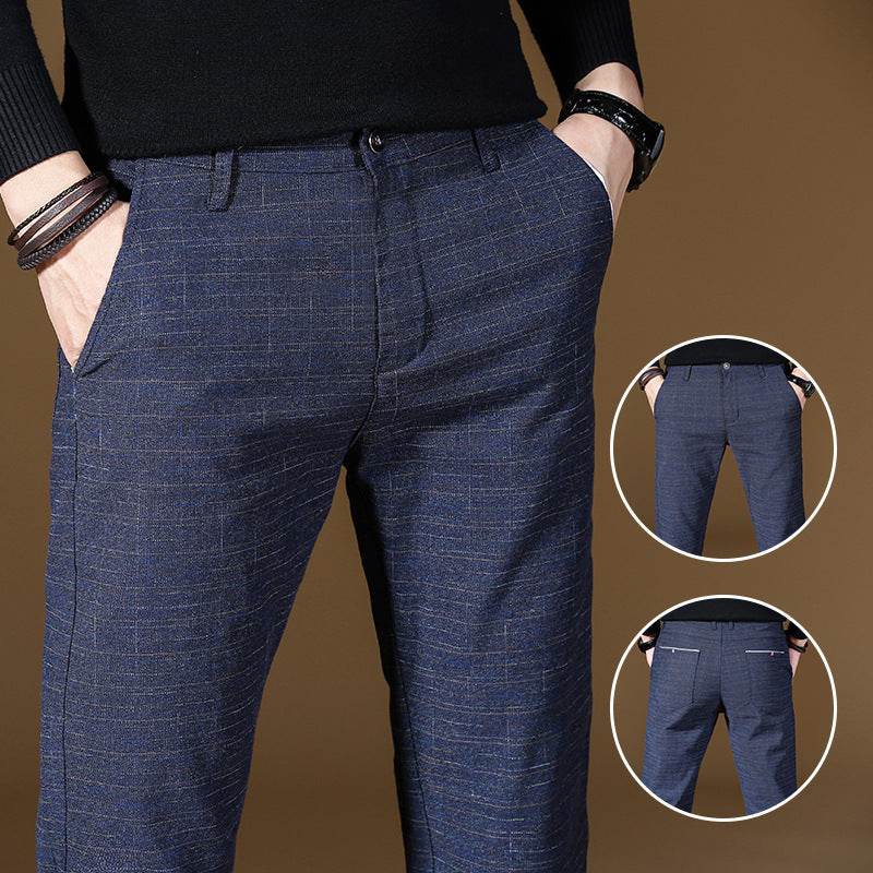 Fashion High Quality Men Spring Autumn Slim fit straight Trouser - www.Shopthatapp.com