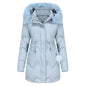 Autumn Winter Fur Collar cotton padded long winter jacket for women - www.Shopthatapp.com