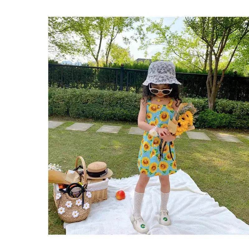 Casual Summer Floral cotton dress for baby girl - www.Shopthatapp.com
