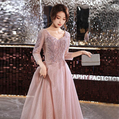 Banquet Sequined Princess formal Dress Evening Party Dress - www.Shopthatapp.com
