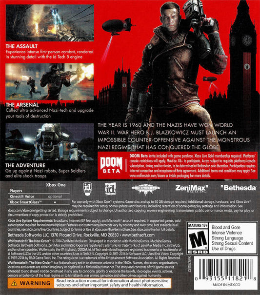 Wolfenstein: The New Order (usagé) - www.Shopthatapp.com