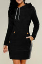 Women New hooded zipper pullover mid-length sweater - www.Shopthatapp.com