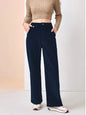 High Waist Drooping Slimming Casual Straight Pants Women's Corduroy Trousers - www.Shopthatapp.com