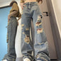 Ripped Jeans For Women Baggy Denim Boyfriend Jeans - www.Shopthatapp.com