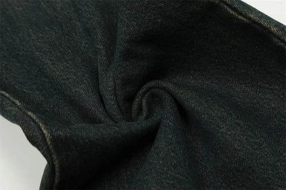 Washed Yellow Denim Bootcut Jeans Pants Men - www.Shopthatapp.com