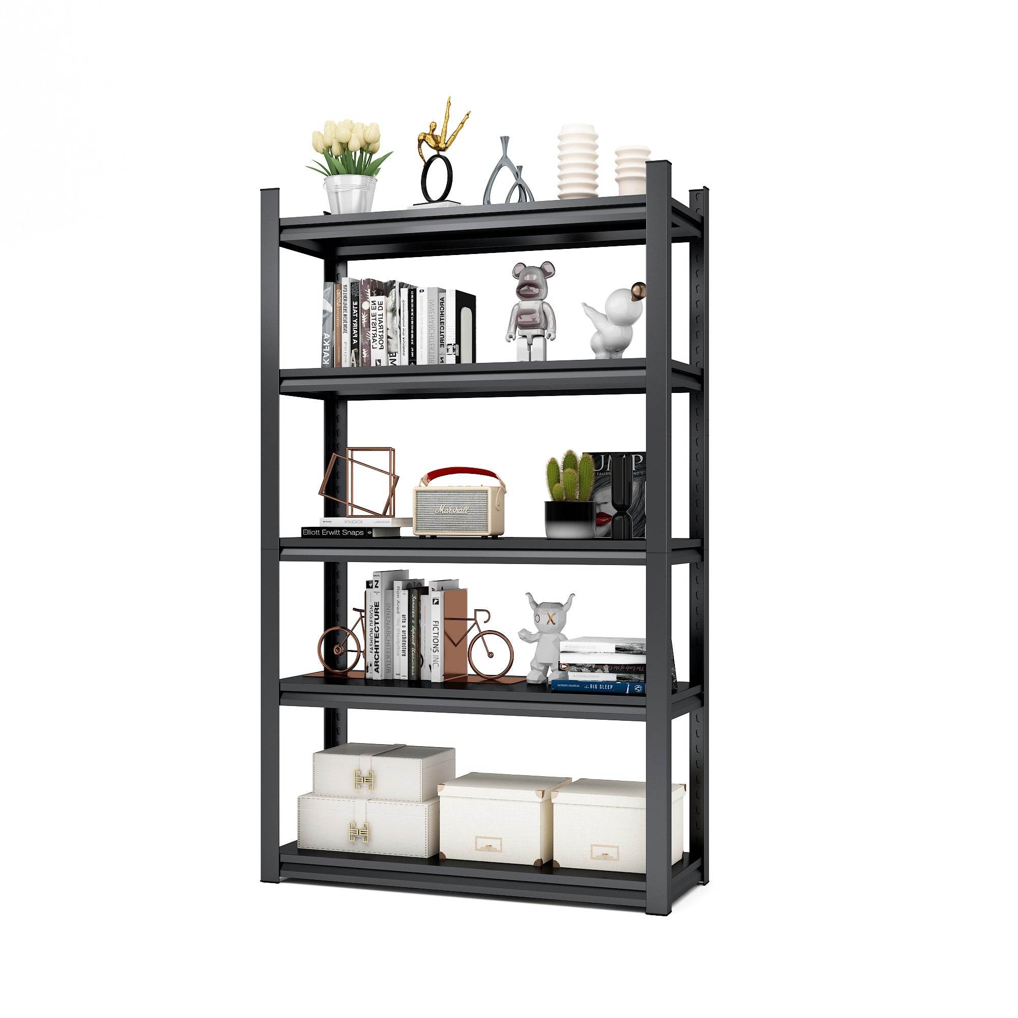Tier Metal Shelves For Storage Garage Shelving 2000LBS Heavy Duty Storage Shelves Adjustable Garage Shelf Industrial Shelving Unit Storage Utility Rack,Black - www.Shopthatapp.com