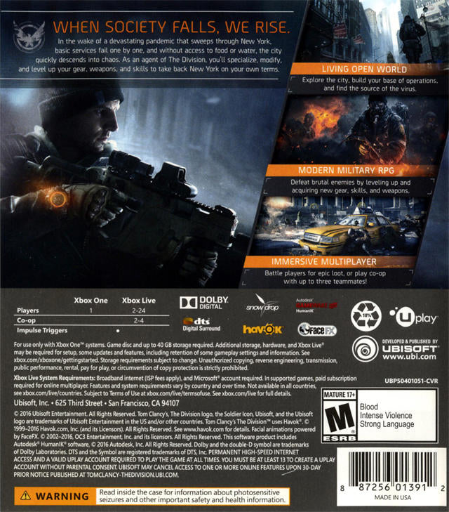 Tom Clancy's The Division (usagé) - www.Shopthatapp.com