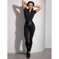 Bodycon Short Sleeve Zipper Collar Sports Yoga Jumpsuit Workout Jumpsuit Activewear - www.Shopthatapp.com