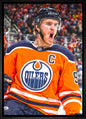 Connor McDavid Edmonton Oilers Framed 20x29 Goal Celebration Close-Up Canvas - www.Shopthatapp.com