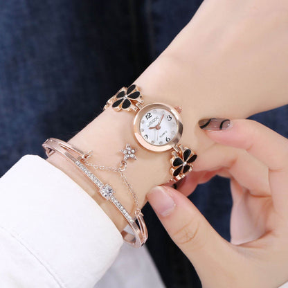 Women's Bracelet Watch Flower Disk Two-piece Bracelet Set - www.Shopthatapp.com