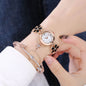 Women's Bracelet Watch Flower Disk Two-piece Bracelet Set - www.Shopthatapp.com