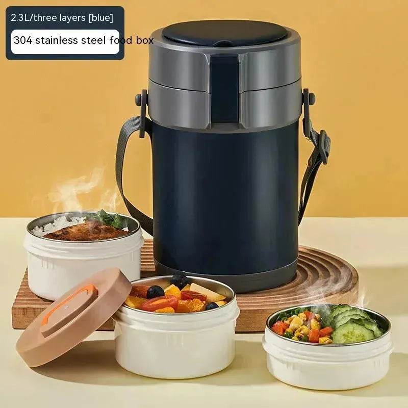 304 Stainless Steel Large Capacity Vacuum Thermal Insulated Lunch Box - www.Shopthatapp.com