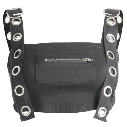 Summer Spring Black Tank Top Women Sleeveless Cropped Tops Hollow  Bustier Top Streetwear - www.Shopthatapp.com