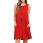 Casual Summer dress Women Pocket Dress Ladies beach mini dress