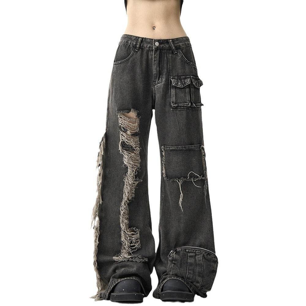 American Street Niche Oversized jeans Cargo pants for women