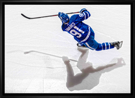 John Tavares Toronto Maple Leafs Framed 20x29 Shooting Canvas - www.Shopthatapp.com