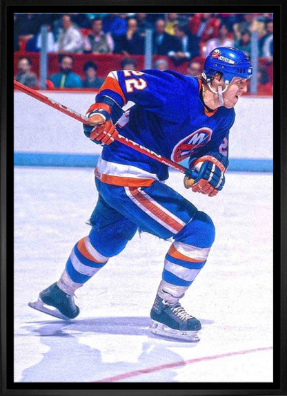 Mike Bossy New York Islanders Framed 20x29 Skating Canvas - www.Shopthatapp.com