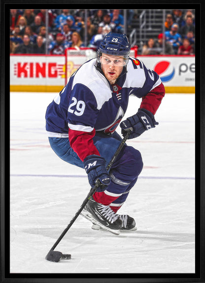 Nathan MacKinnon Colorado Avalanche Framed 20x29 Canvas - www.Shopthatapp.com