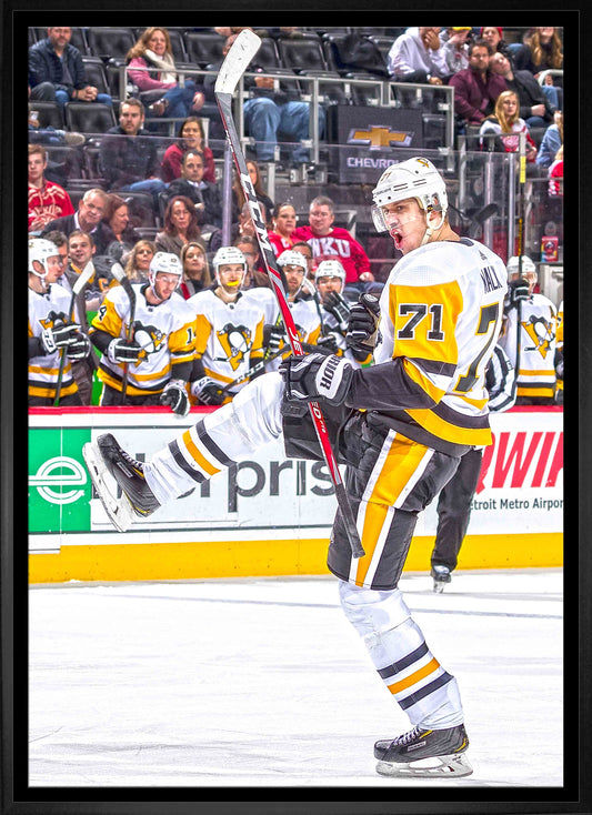 Evgeni Malkin Pittsburgh Penguins Framed 20x29 Goal Celebration Canvas - www.Shopthatapp.com