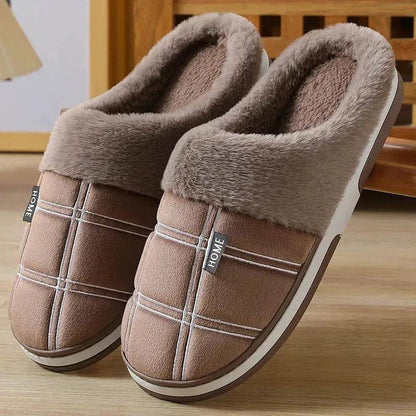 Winter Warm Slugged Bottom Plush Slippers - www.Shopthatapp.com