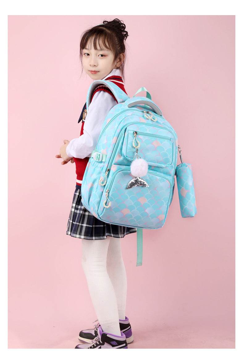 3 in 1 set Primary School Girls Backpack Lunch Bag and Pencil Pouch - www.Shopthatapp.com
