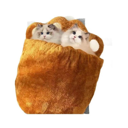 Winter Warm Thickened House Semi-closed Cat Nest - www.Shopthatapp.com