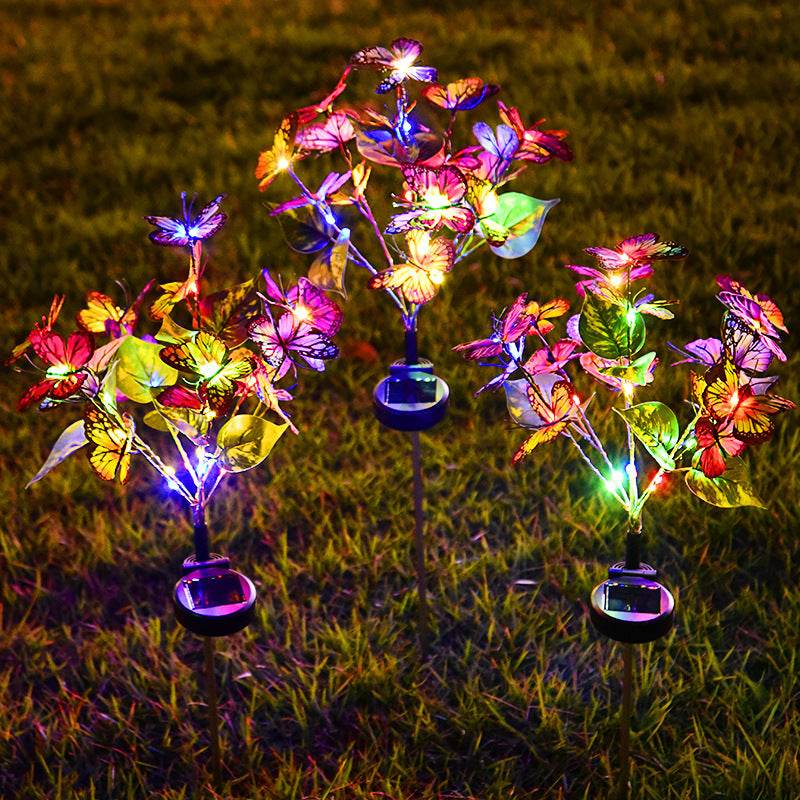 Solar Butterfly Courtyard Light Led Landscape Pathway Lighting - www.Shopthatapp.com