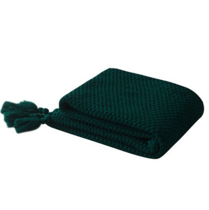 Fringed Knitting Blanket Wool Blanket - www.Shopthatapp.com